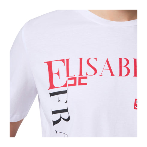 Elisabetta Franchi T-shirt T-shirt Donna stampa lettering Gesso - Francavilla Moda